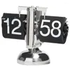 Table Clocks Modern Stainless Steel Over DIY Stand Operated Flip Unique Vintage Auto Digital Decoration Retro Gift Internal Metal