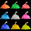 Nagelglitter 500 g/väska fluorescerande pulverfosforpigment DIY akryl hartspulver nagelkonst regnbåge färgglad manikyr dammpolsk dekoration 230726