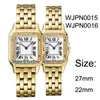 Nouveau WJPN0015 WJPN0016 Or Jaune Diamant Lunette 27mm 22mm Cadran Blanc Suisse Quartz Femmes Montre Dames En Acier Inoxydable Montres Pure267c