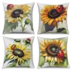 Cushion/Decorative Customizable Sunflower Decorative Cover Cushion Cover Throw Cover for Sofa Car Living Room Decoration