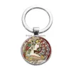 Porte-clés Longes Alphonse Mucha Esthétisme Porte-clés Nouveau Symbole Art Nouveau Verre Cristal Métal Porte-clés Unique Fée Sac Charm Dhzh8