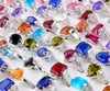 Wedding Rings QianBei Wholesale 20PCS Mix Style Colorful Resin Rings Fashion Jewellry For Women 230726