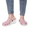 DIY Ayakkabı Terlik Erkekler Kadın Pembe Soğuk Üçgen Kombinasyon Desen Sabah Sabitlikler Eğitmenler 36-48