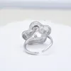 Hot selling S925 in Europe and America, versatile and fashionable, high-end design draft, sunflower open mouth ring for women