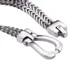 Armband Men039S Armband 210mm Silver New Polished Chain Fashion Jewelry Man 316 L Rostfritt stål Kalen8148286