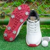 Golfa Wysokiej jakości buty golfowe Wodoodporne nie-poślizgowe męskie trening sportowy paznokcie butów golfowych plus size 40-47 HKD230727