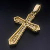 Projektant biżuterii fabryka niestandardowa biżuteria 925 Sterling Silver Solid Gold Moissanite Lab Diamond Iced Out Cross Wiselant Modna biżuteria