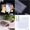 Sacs d'emballage 100 Pack Transparent Zip Bag Factory Direct Sales Seal Zipper Package Pouch For Food Plastic Baggies Approprié Drop Delive Otcv4