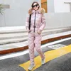 Other Sporting Goods Ski Jumpsuit Women OnePiece Insert Winter Suits Comfy Hooded Faux Fur Jacket fashion Warm 1103 230726