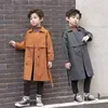 Cappotti di tinca Abbigliamento per bambini Ragazzi Primavera e autunno Giacca a vento In The Big Boy Bel cappotto lungo Puro cotone occidentale 230726