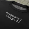 Herrtröjor Nya Y2K High Street Men's and Women's Dark Style Personlig Hip Hop Long Sleeve Round Neck Pullover Tröja T230727