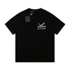 2023SS春/夏高品質のデザイナーレタープリントTシャツコットンファブリックラウンドネックプルオーバー短袖TシャツスウェットシャツS3Z13