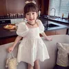 Fille robes filles robe été 2023 enfants Style coréen à la mode princesse Internet célébrité manches bouffantes petite jupe