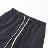 Shorts masculinos destacáveis pocekts streetwear casual cargo masculino retrô perna larga reta cor sólida calças oversized verão na altura do joelho