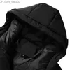 Men's Down Parkas Mens Down Parkas Fashion Solid Jackets Hooded Thick Warm Winter Casual Coat Hoodies 221125 Z230727