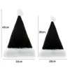 Party Hats Black Plush Christmas Unisex Xmas For Adults Kids Comfortable Santa Claus Cosplay Supplies Decor Gift L221012201N