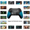 Spelkontroller Joysticks Ny Bluetooth Switch Pro Controller med magnetisk väckningsfunktion Switch Wireless GamePad Videospel USB Joystick Controller X0727