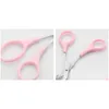 Other Health Beauty Items Pink Eyebrow Trimmer Scissors With Comb Lady Woman Men Hair Removal Grooming Sha Shaver Eye Brow Eyelash Dhaet