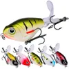 Yemler 5 adet 11.5g 16g 3D Topwater Fishing Cazibesi Whopper Popper Yem Sert Plopper Yumuşak Dönen Kuyruk Mücadelesi Balıkçılık Kiti Üstün Kalite 230727