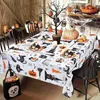 Toalha de Mesa Toalha de Halloween Casa Assombrada Toalha de Mesa Retangular Resistente a Manchas Cozinha Jantar Decoração de Casamento R230727