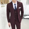 Mens Suits Blazers Suit Three Piece Youth Leisure European and American British Check Fashion Slim Fit Wedding Dress 5XL 230726