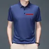 T-Shirts Polos Mens Shirt Ice Cotton Shirt Designer Summer Short Polo Man Tops With Letters Printed Tshirts