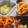 Mini-Siebkorb für Pommes Frites, Zwiebelringe, quadratisch, Edelstahl, Fritteusenkorb, Frittierzubehör, Aufbewahrungskörbe, 184 m