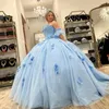 Pink Sexy Off-Shoulder Ball Gown Princess 15 Year Old Quinceanera Dress 2024 Lace 3DFlower Glitter Tulle Birthday Party Gowns