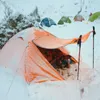 Tält och skyddsrum Flyop 2 3Persons 4Seasons kjoltält camping utomhus dubbla lager aluminium pol anti snö resor familj ultralight turist 230726