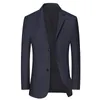 メンズスーツビジネスカジュアルタキシードブレザースリムフィットスーツの男性ジャケット服素敵なクラシックドレスウールコート