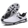 Andra golfprodukter Lyxiga män golfskor med spik icke-halkhaltiga golfskor gummisula mäns golf slitage sneakers bekväm gratis frakt 2023 hkd230727