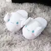 Slippers Dog Cotton Slippers Девочки милая мультипликационная воздушная сумка переместит ушные тапочки осень и зимняя крытая теплые ватные туфли 230726