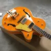 Бесплатная доставка! Название товара wholesale Фабрика Custom Guitar Orange Falcon 6120 Semi Hollow Body Jazz Электрогитара с Bigs Tremolo 369 Код товара