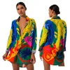 Robes Décontractées De Base Nouvelle Mode Femmes Chemise Robe À Manches Longues Vestidos Designer Colorf Peint Une Pièce En Gros Vêtements Drop De Dhphz