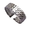 Bracelet de montre en acier inoxydable Bracelet de montre poli mixte mat 16mm 18mm 19mm 20mm 21mm 22mm 24mm Argent papillon buckl292d