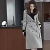 Vrouwen Trenchcoats Lady Bovenkleding 2023 Herfst Chic Plaid Windjack Vrouwen Houndstooth Overjas