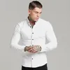 Camisas casuais masculinas verão seção fina não-ferro modal preto mangas compridas negócios carreira tendência 6 cores 230726