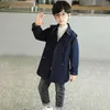 Tench Mäntel 516Y Kinder Trenchcoat Herbst Jungen Jacke Lange Zweireiher Turndown Kragen Lose Beiläufige Kinder Windjacke Kleidung Hw109 230726