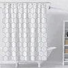 Shower Curtains Waterproof Shower Curtain Bathroom Line Grid Perforation Free Bathroom Partition Curtain Shower Waterproof Curtain 230727