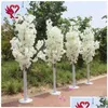 Decorative Flowers Wreaths Wedding Decoration 5Ft Tall 10 Piece/Lot Slik Artificial Cherry Blossom Tree Roman Column Road Leads Fo Dhbht