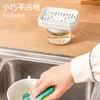 Bottles Jars Dishwashing Liquid Press Storage Box Kitchen Sink Automatic Dispenser Soap Sponge Shelf 230627