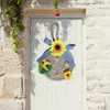 Fiori decorativi Ghirlanda di api Corda di sisal Giorno Girasole per decorazioni per porte d'ingresso 16 cm / 6,29 pollici Decorazioni per la casa Camino