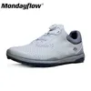 Otros productos de golf Mondayflow Zapatos de golf de cuero genuino para hombres Zapatos de golf impermeables antideslizantes para deportes de ocio para hombres HKD230727