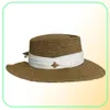 Sombrero de ala ancha tejido a la moda para mujer, sombrero para el sol, gorro ancho de abeja para padres e hijos, visera plana, sombreros de paja tejidos 6103498, 2021