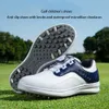 Andra golfprodukter PGM Kids Golf Shoes Waterproof Anti-Scid Children Light Weight Soft Breattable Sneakers Younger Knob Strap Sports Shoes XZ251 HKD230727