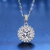 1CT Moissanite halsband för kvinnor 100% 925 Sterling Silver Chain Moissanite Pendant Diamond Luxury Jewelry Wedding Present