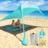 Tents and Shelters Family Beach Awning 2.1M 1.6M Ultralight Sun Shade Tent With Sandbag UPF50 UV Portable Canopy 230726
