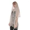 Sciarpe Ricamo Pizzo Veli da donna Nappa Scialli lunghi Scava fuori Hijab da donna musulmana Elegante scialle da festa Maxi Wrap