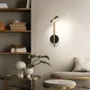 Luminária de parede Nordic Modern Simple Luxury Creative LED Bedroom Bedside Rotating Lamps Sala de estar Study Lighting Decorative