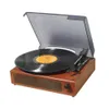 Portabla högtalare Portable Gramophone Record Player Vintage Classic Turntable Phonograph med inbyggda stereohögtalare R230727